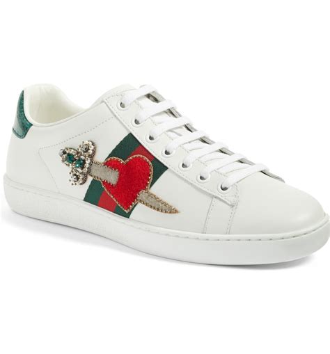 gucci ace sneakers with heart|Gucci ace high top sneakers.